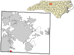 Guilford County North Carolina incorporated and unincorporated areas Archdale highlighted